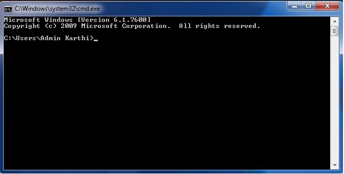 Командная строка Windows 7