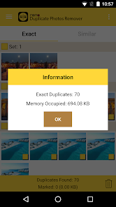 Окно Information после сканирования в Remo Duplicate Photos Remover