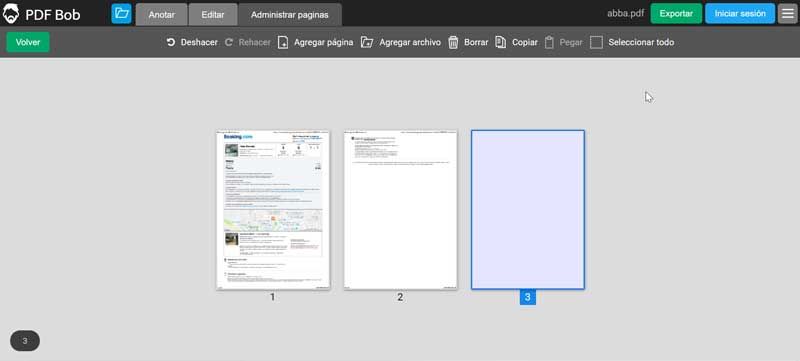 Режим Manage Pages в PDF Bob