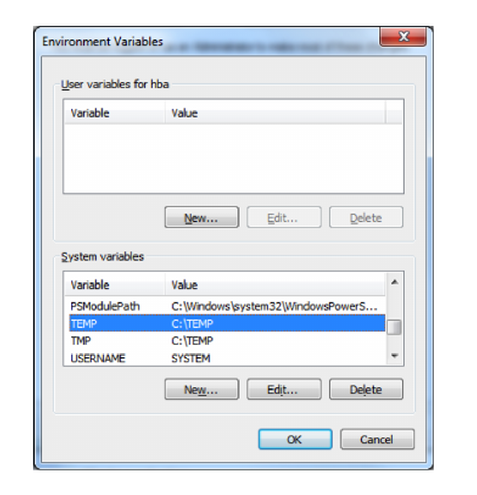 Окно переменных среды Windows для добавления pdfoptimize в PATH