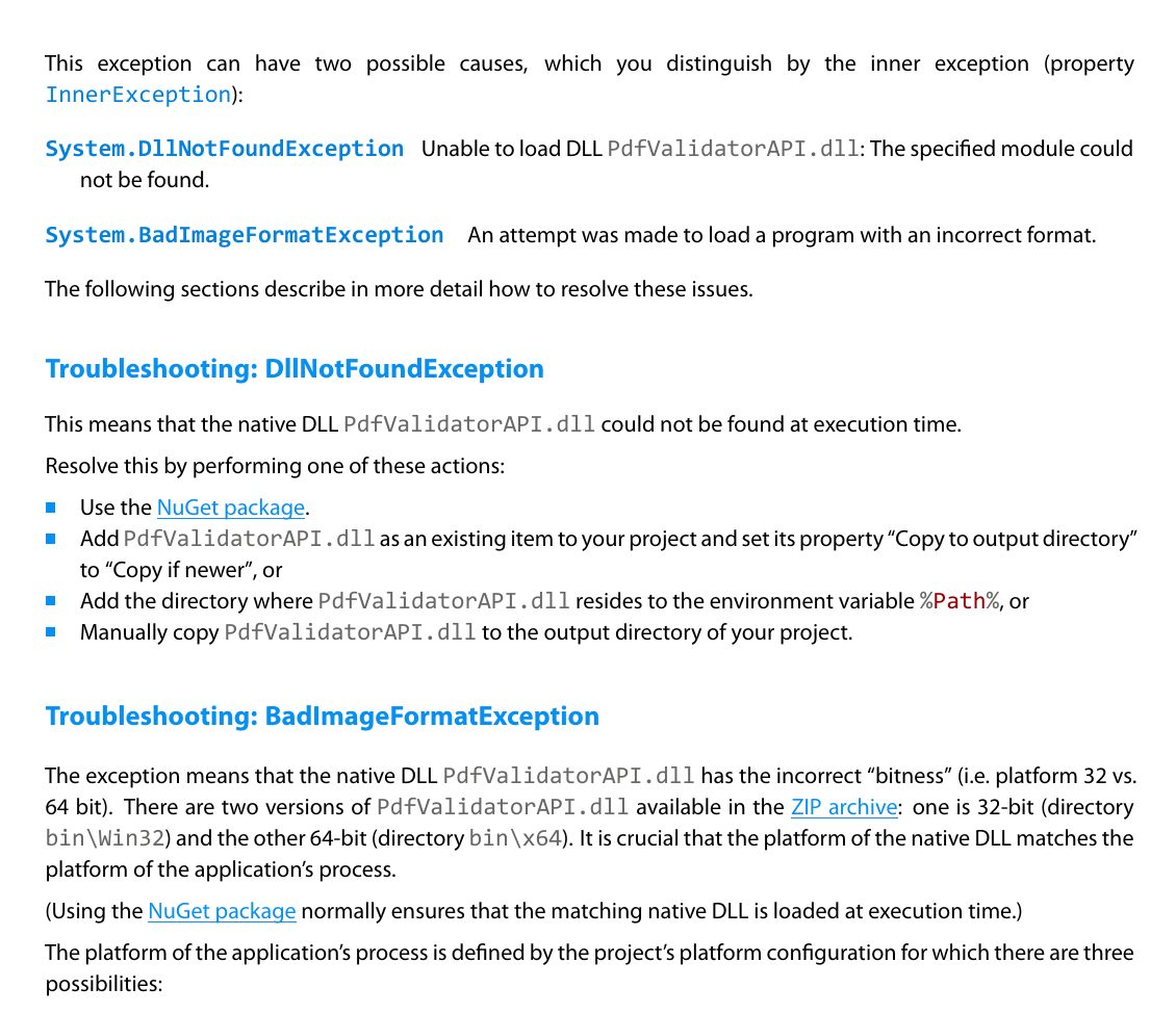 Диагностика DllNotFoundException и BadImageFormatException
