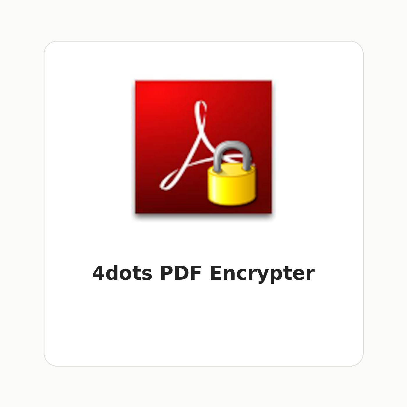 4dots PDF Encrypter