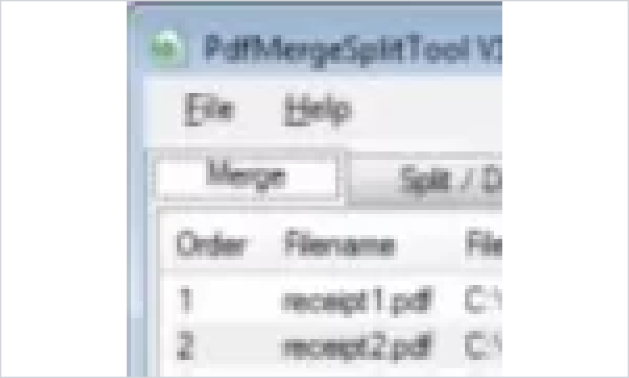 Фрагмент интерфейса 4dots PDF Splitter со вкладками и очередью PDF
