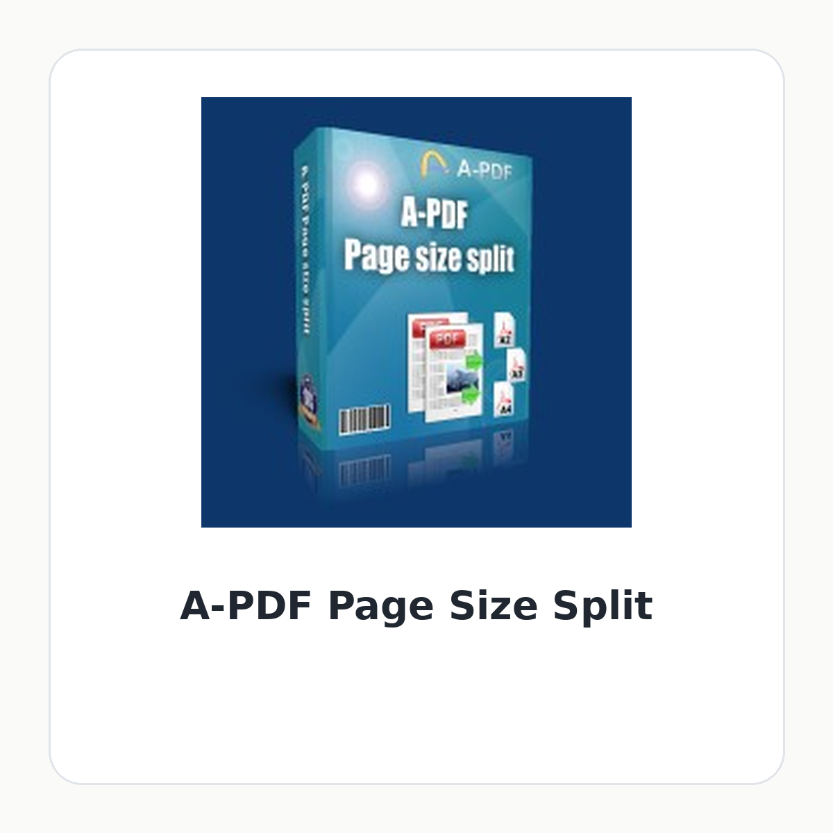 A-PDF Page Size Split