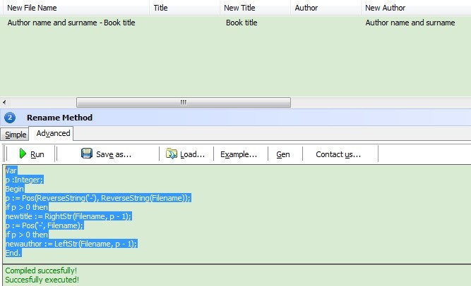 Сценарий A-PDF Rename для изменения имени и свойств PDF