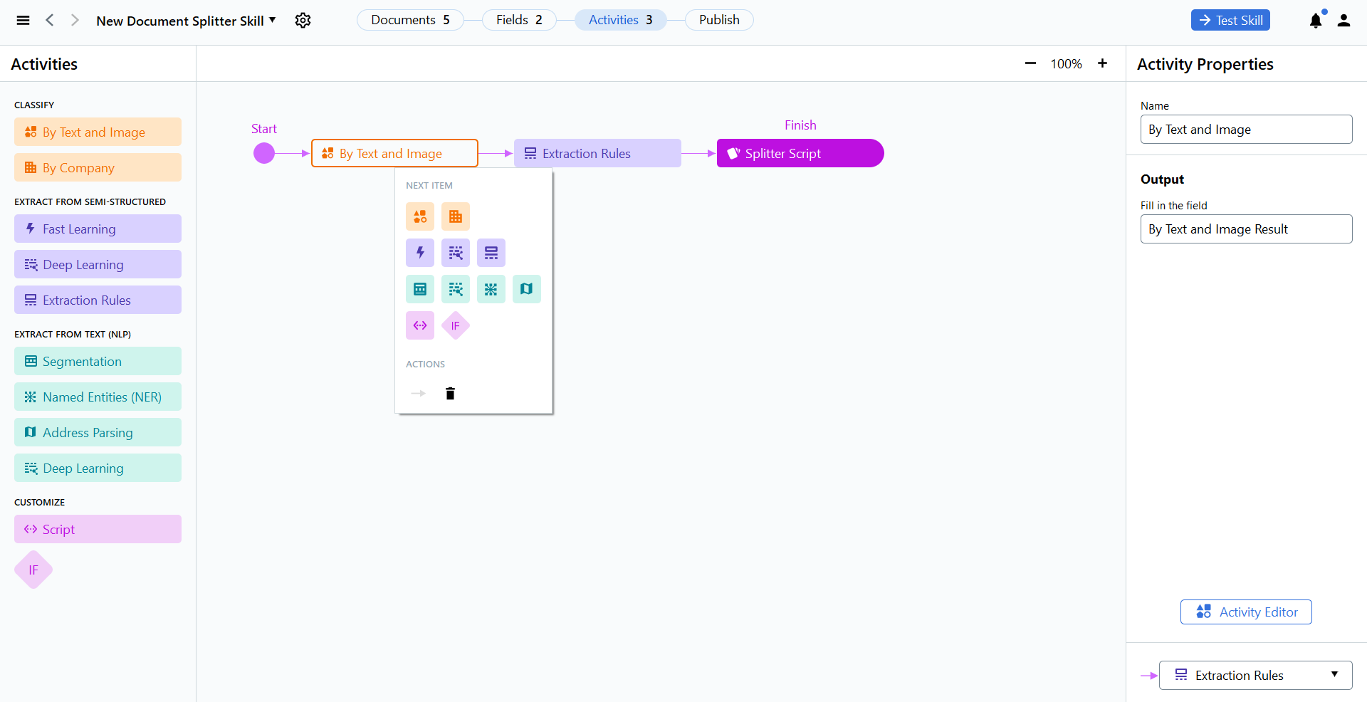 Схема действий в Advanced Designer