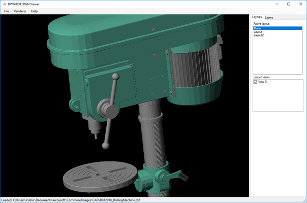 Просмотр CAD-модели станка и выбор компоновки в ImageGear