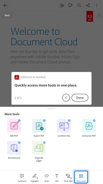 Adobe Acrobat Mobile: просмотр PDF