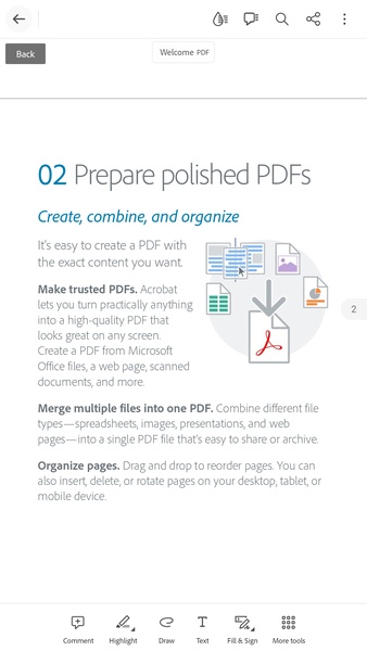 Adobe Acrobat Mobile: инструменты PDF