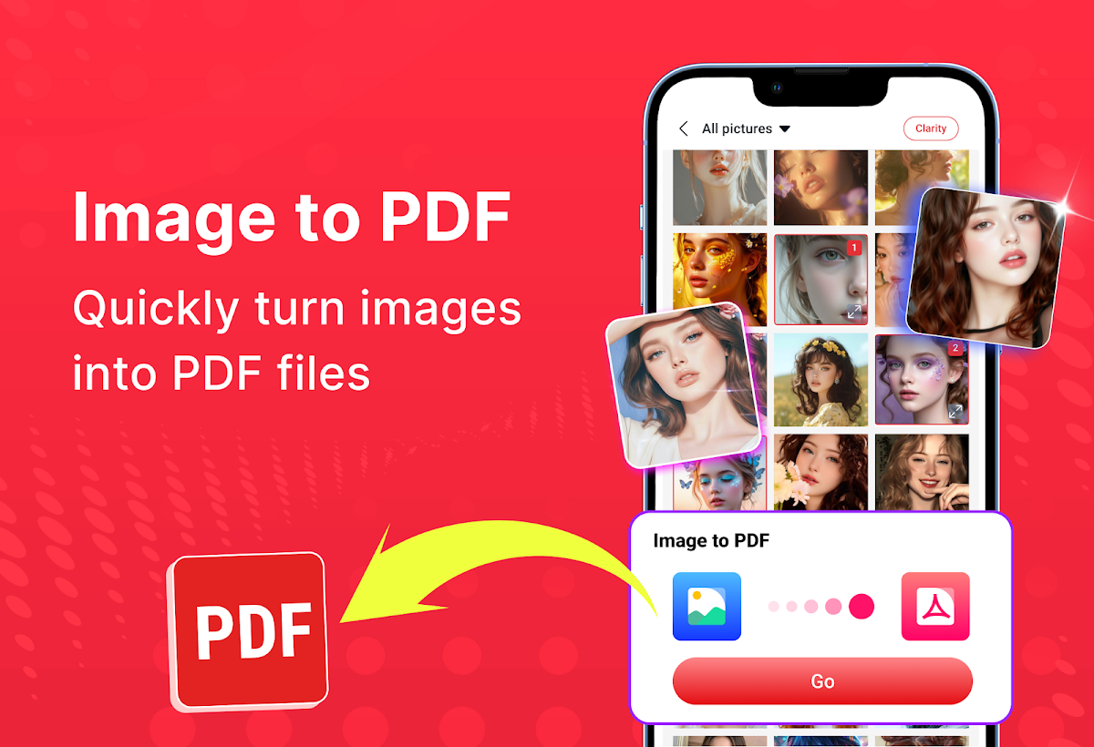 Интерфейс All PDF Reader: создание PDF из изображений