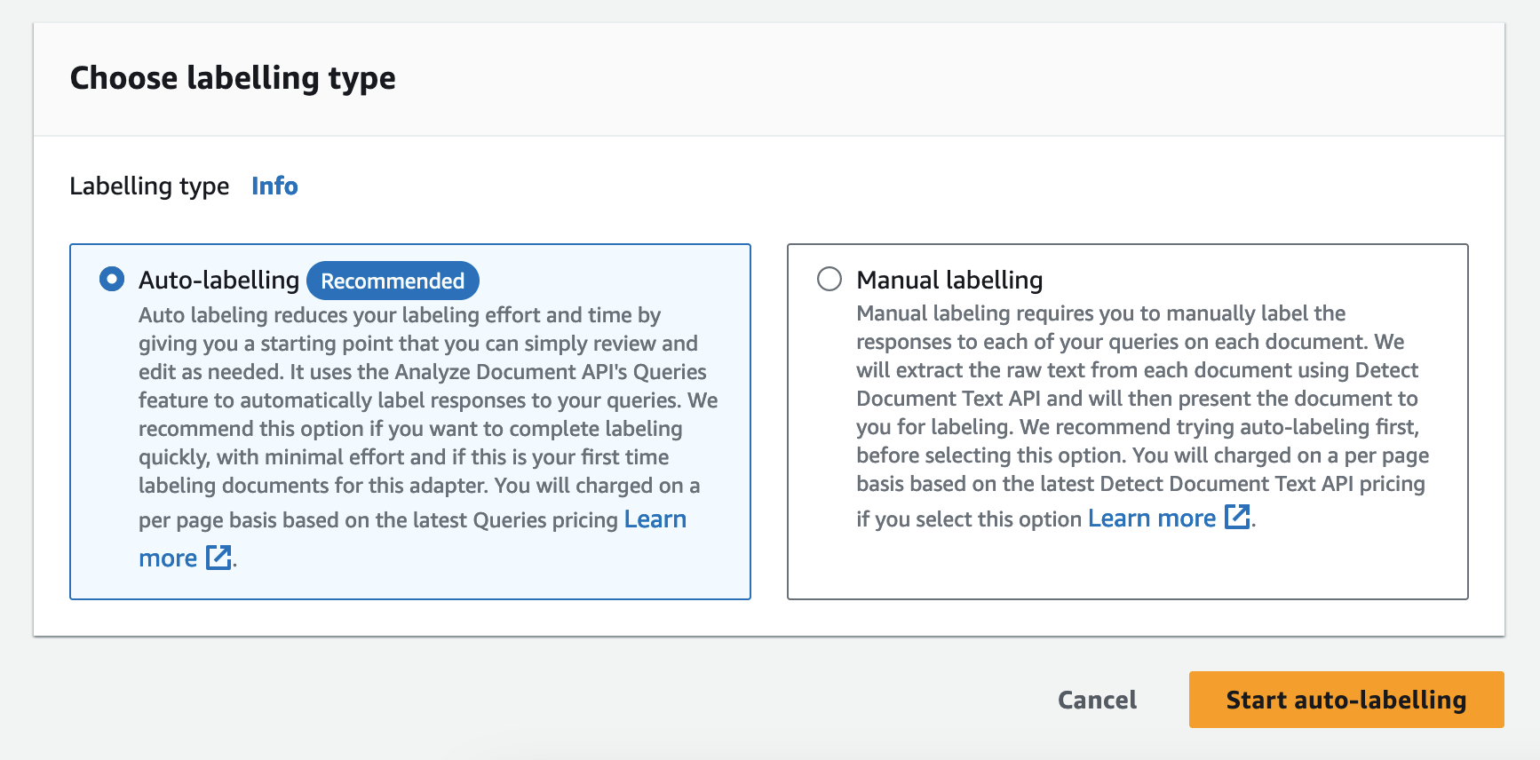 Amazon Textract Custom Queries: выбор разметки