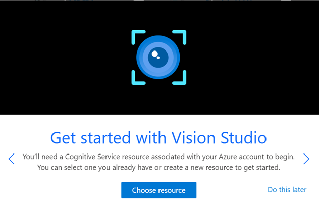 Мастер начала работы с Vision Studio