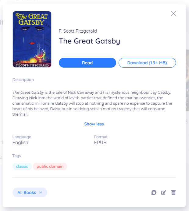 BookFusion: окно чтения книги