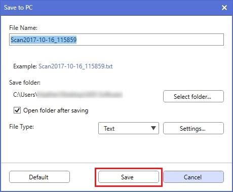 Скриншот Brother iPrint&Scan: Сохранение скана на компьютер
