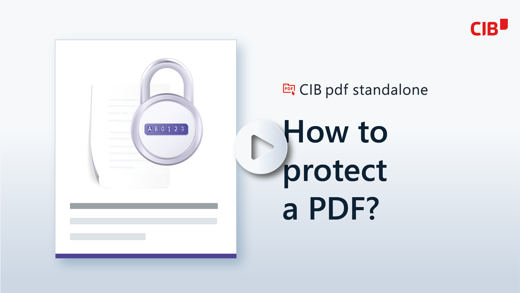 CIB pdf standalone: иллюстрация раздела Защита PDF паролем