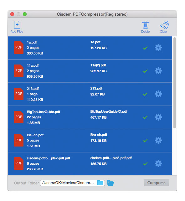 Интерфейс Cisdem PDF Compressor