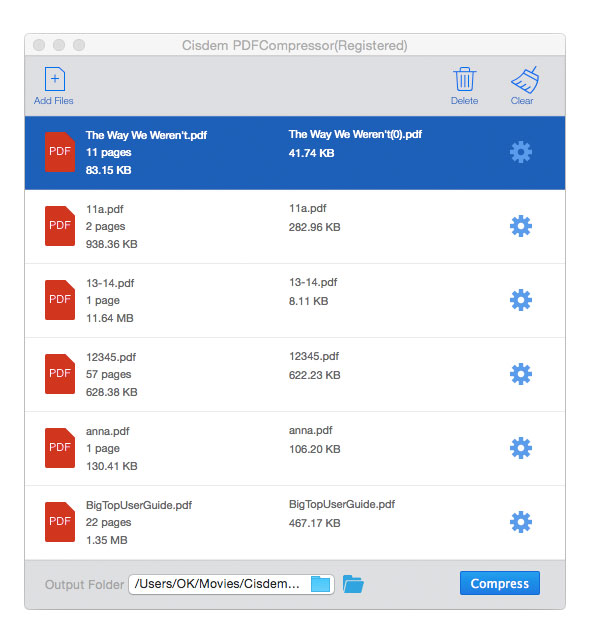 Интерфейс Cisdem PDF Compressor