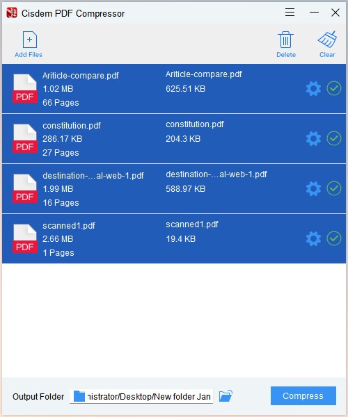 Интерфейс Cisdem PDF Compressor