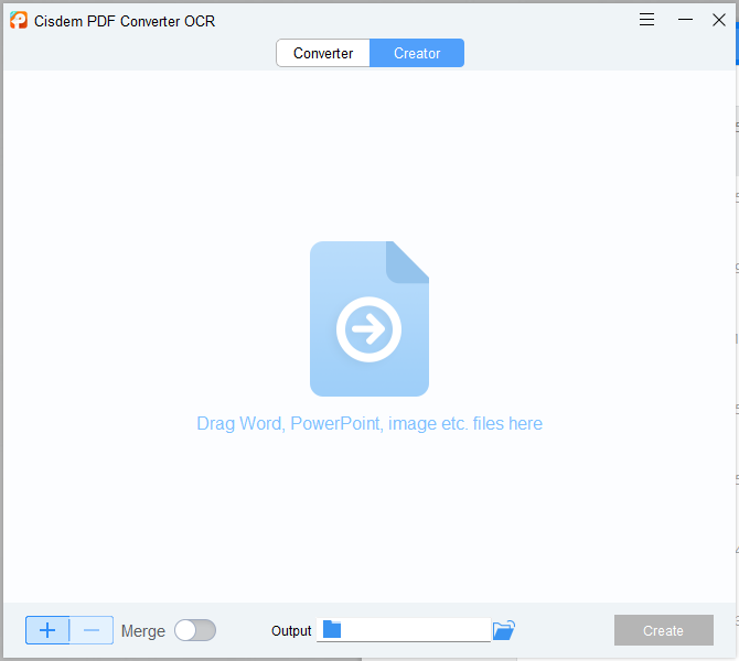 Вкладка Creator в Cisdem PDF Converter OCR