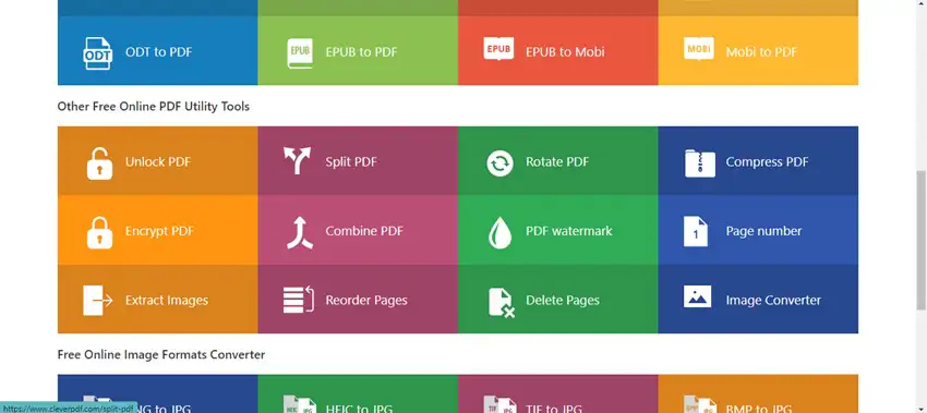 Раздел PDF-инструментов CleverPDF