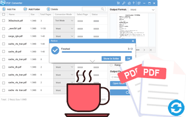 Пакетная очередь и завершение конвертации в Coolmuster PDF Converter Pro