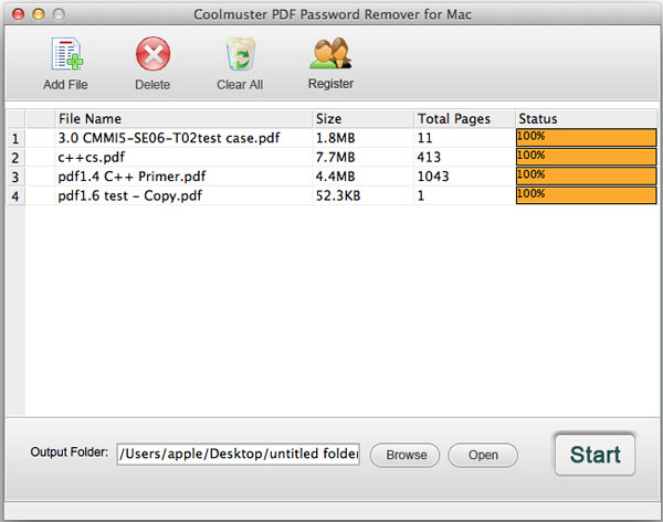 Статус 100 процентов после обработки PDF в macOS