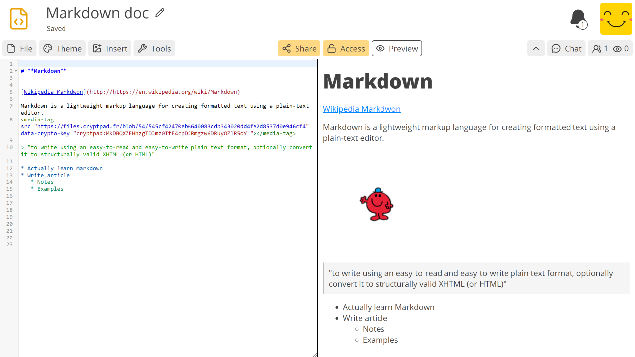 Редактор Markdown с предварительным просмотром