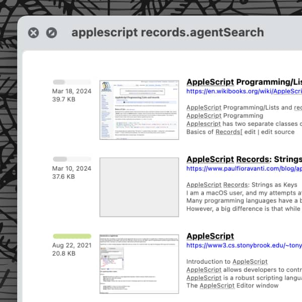 Сохранённая сессия .agentSearch с результатами