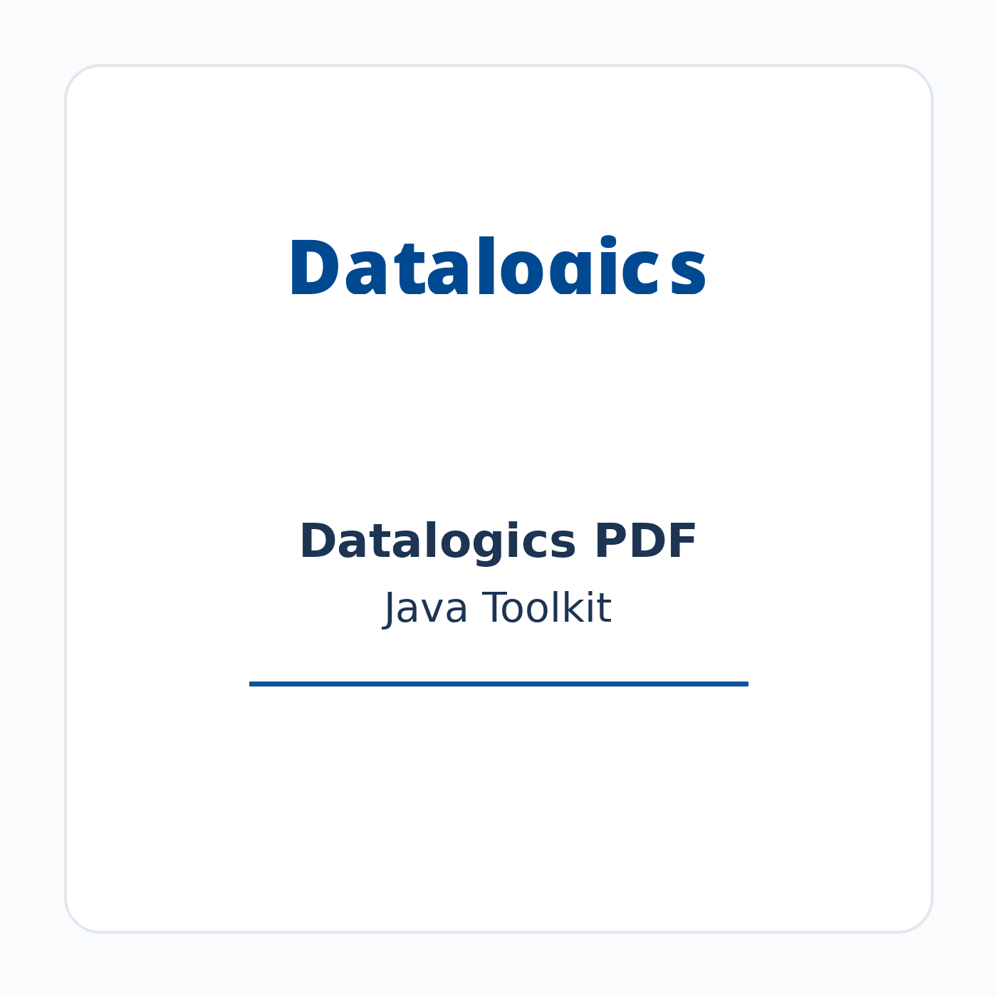 Datalogics PDF Java Toolkit