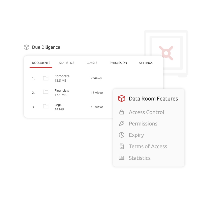 Элементы управления комнатой данных Digify