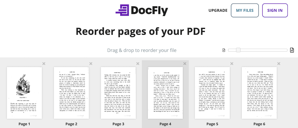 Перестановка страниц PDF в DocFly