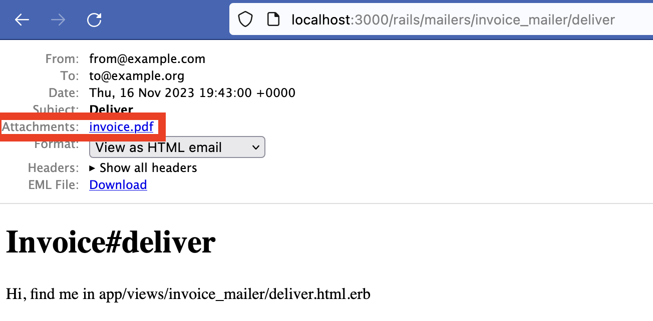 Предпросмотр письма Rails с PDF-вложением, сформированным DocRaptor