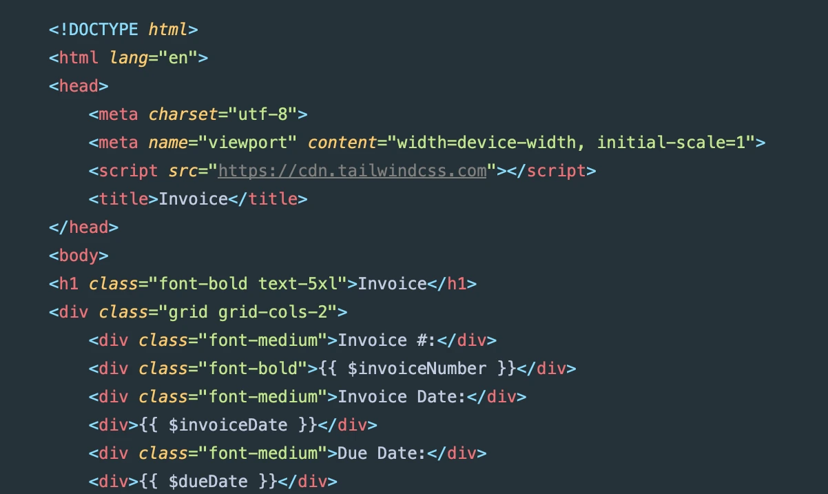 Официальная иллюстрация HTML и CSS для генерации PDF в Docamatic