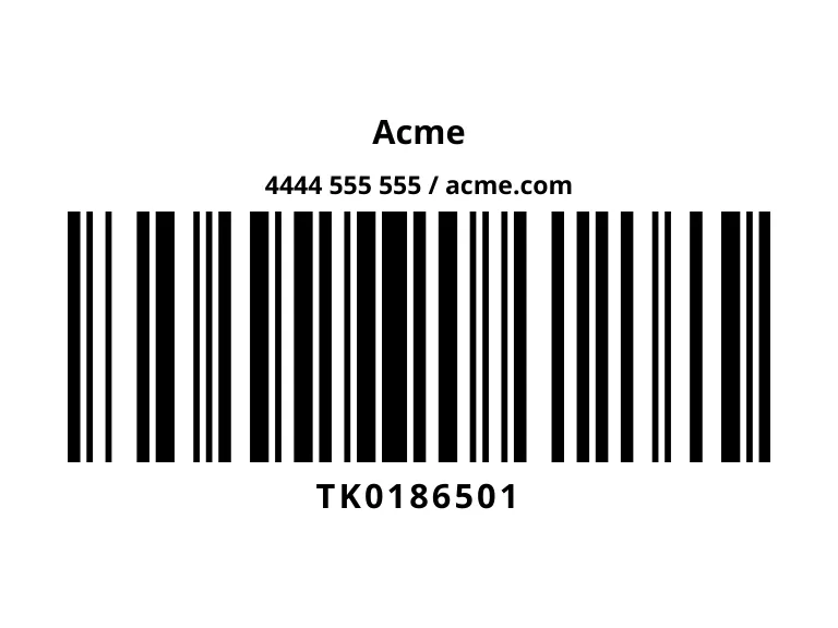 Этикетка со штрихкодом из Docamatic
