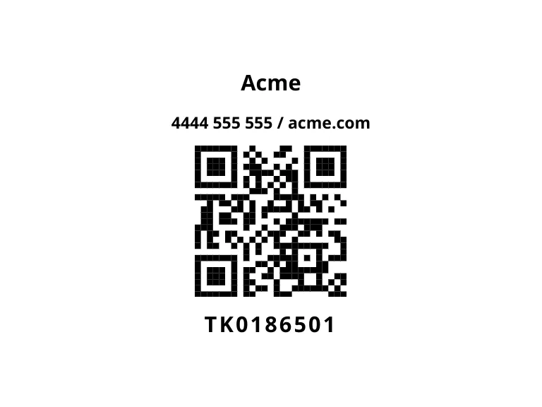 Этикетка с QR-кодом из Docamatic