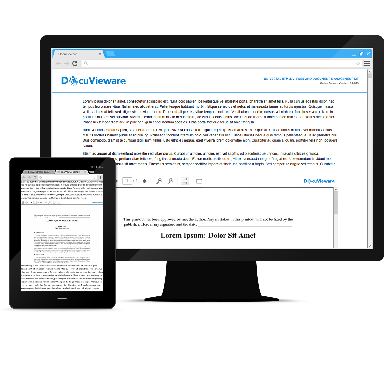 DocuVieware, встроенный в страницу сайта и блога
