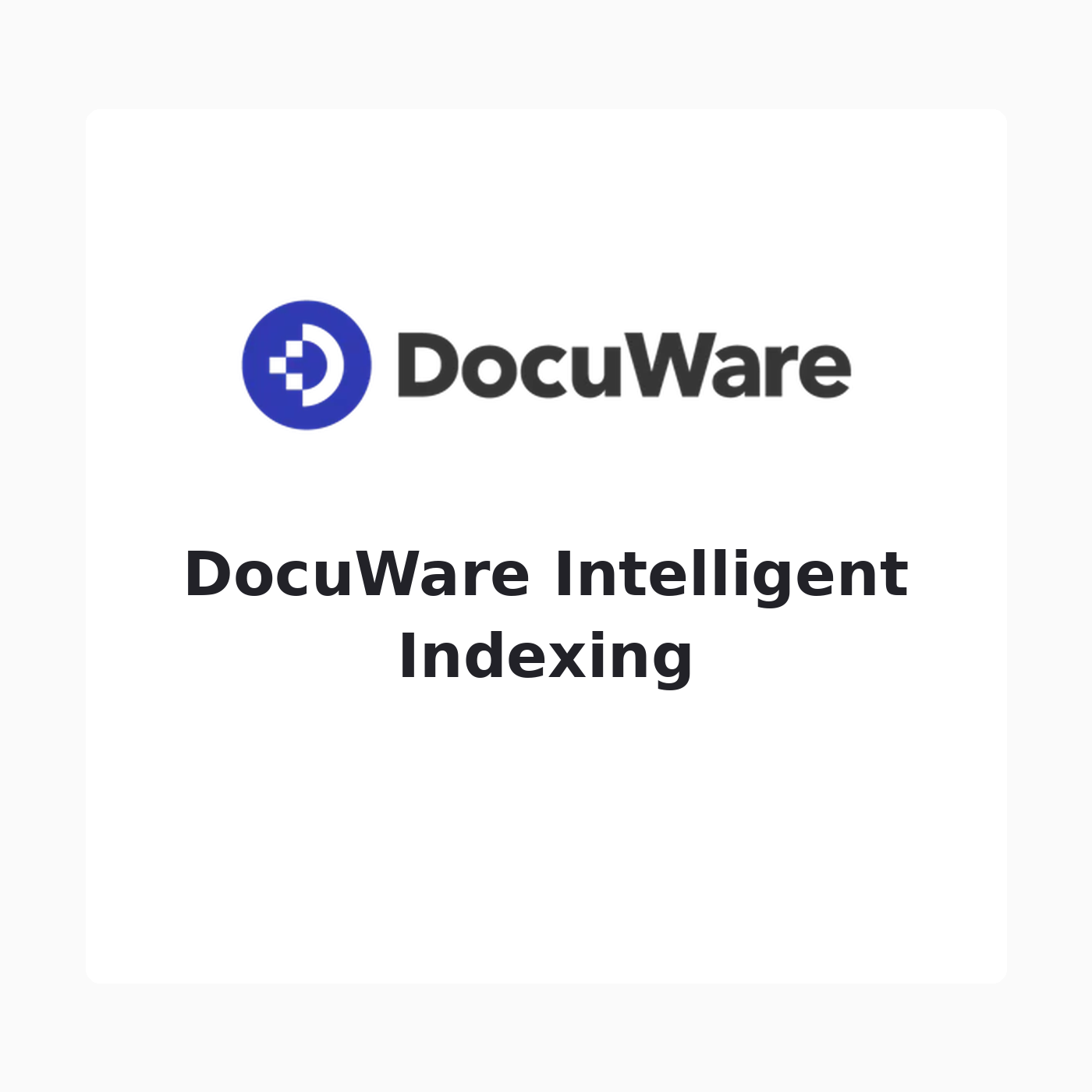 DocuWare Intelligent Indexing