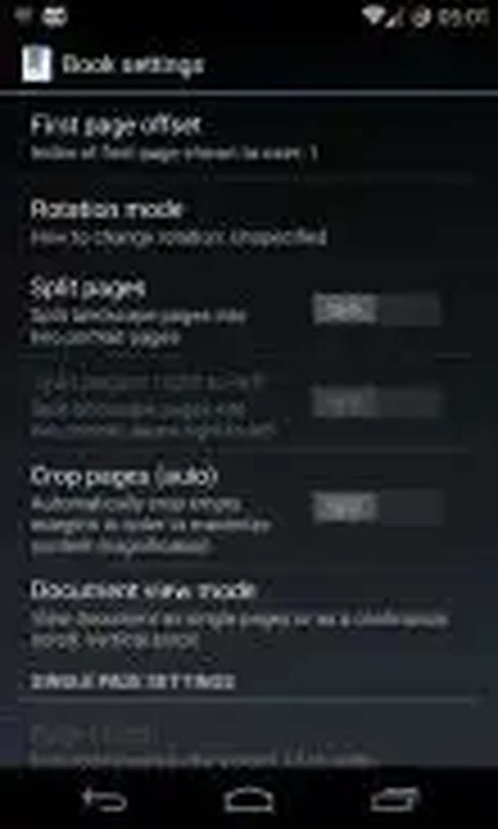 Параметры текущей книги в Document Viewer