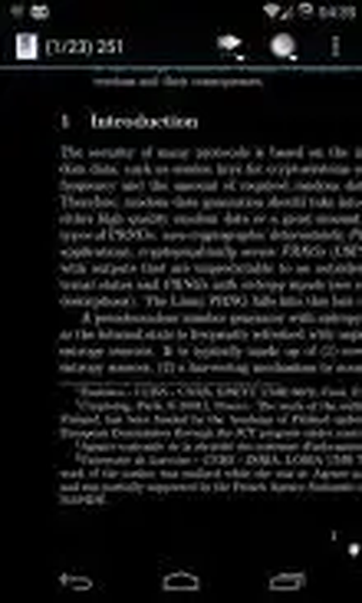 Текстовая страница в ночном режиме