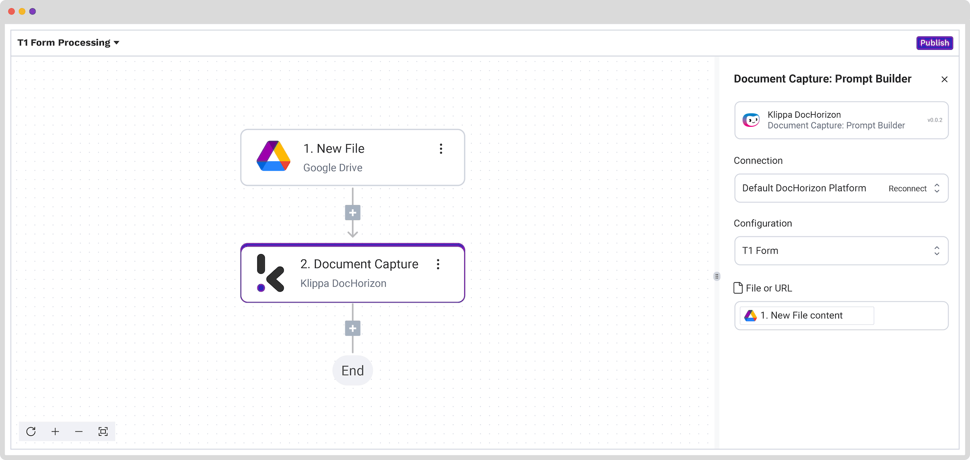 Блок Prompt Builder в потоке обработки документа