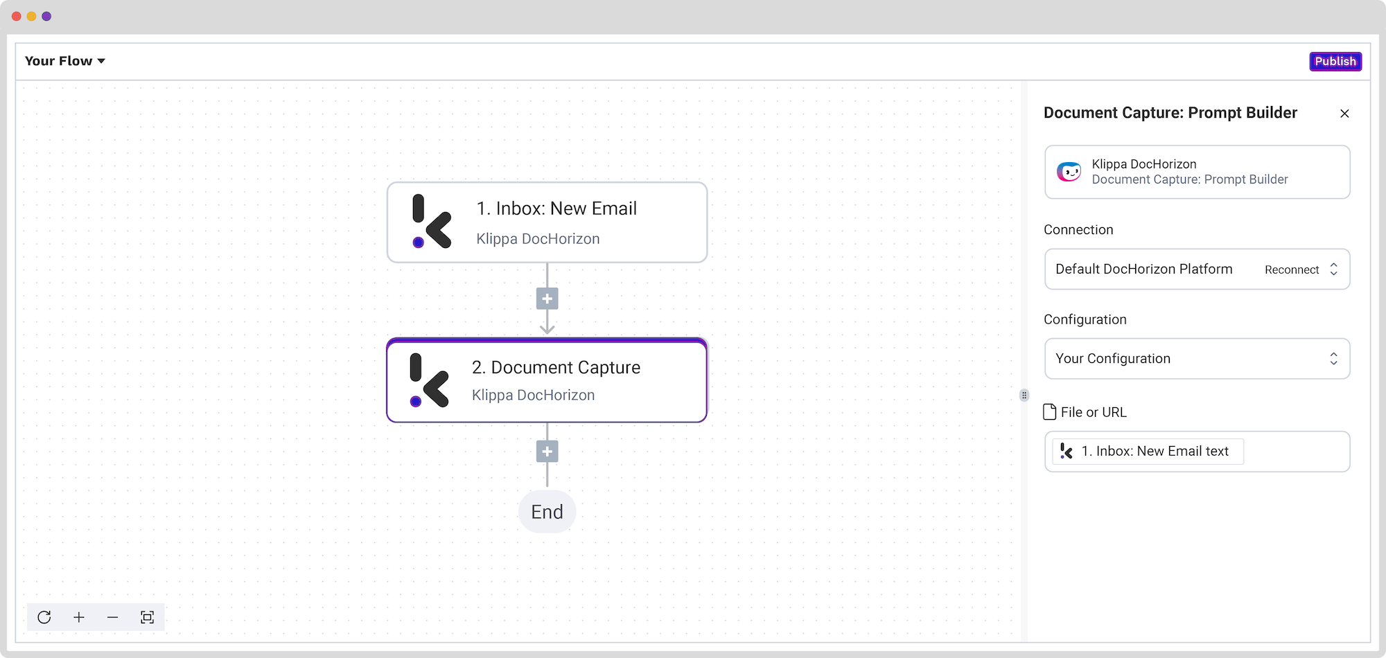 Извлечение данных из текста письма через Prompt Builder