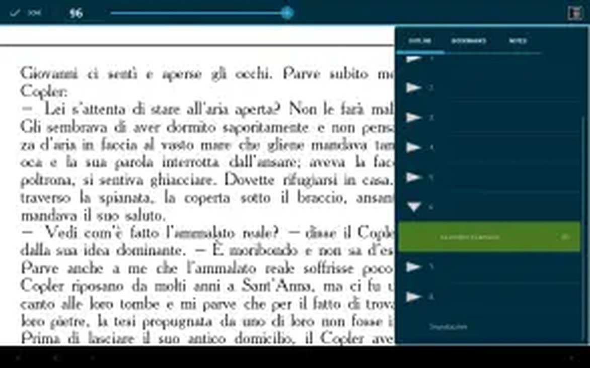 Оглавление и переход между разделами в EBookDroid