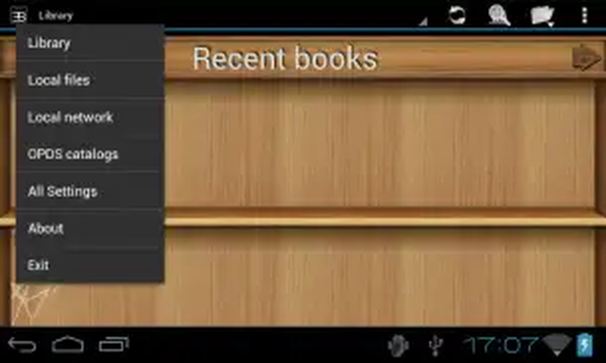 Недавние книги и история чтения в EBookDroid
