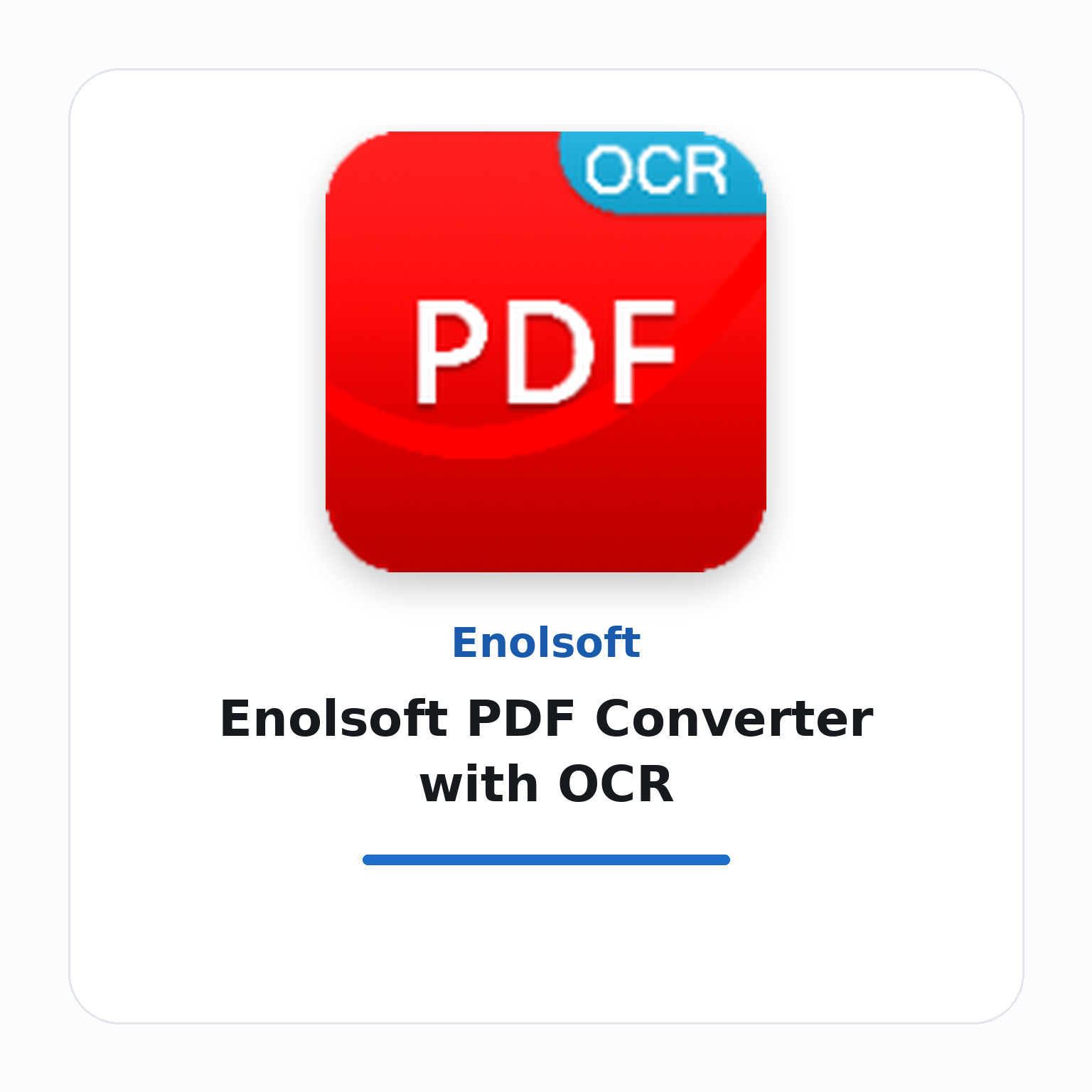 Enolsoft PDF Converter with OCR