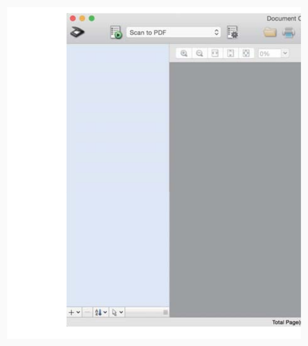 Главное окно Epson Document Capture на macOS