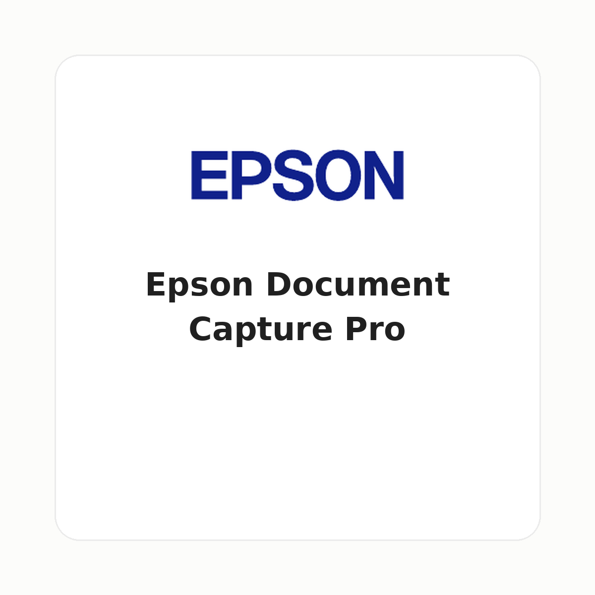 Epson Document Capture Pro