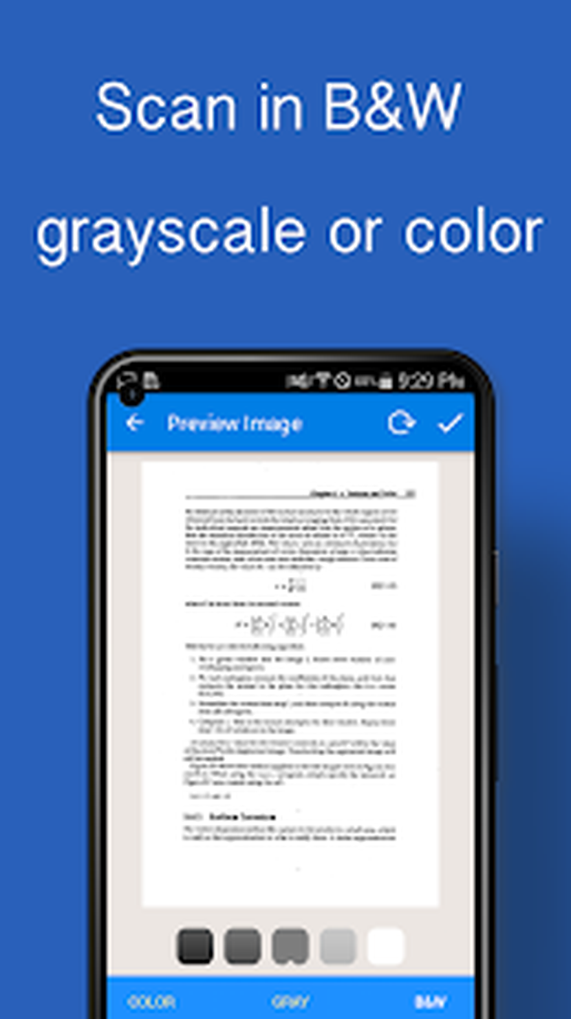 Предварительный просмотр страницы и режимы COLOR GRAY B&W