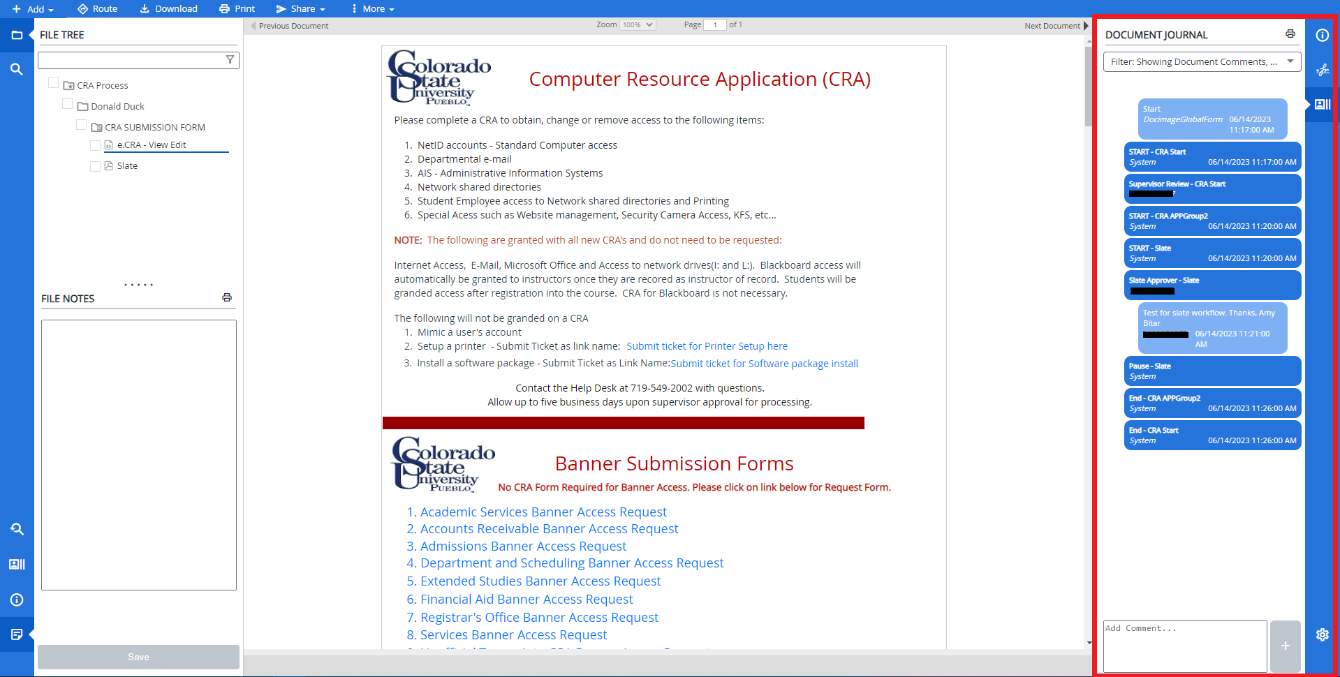 Web Viewer FileBound с панелями действий и заданий