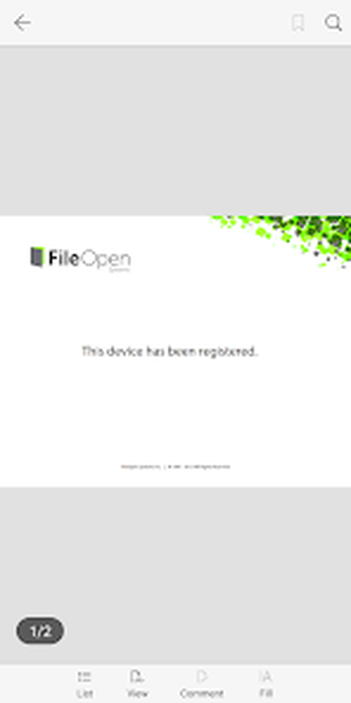 Подтверждение регистрации устройства для FileOpen Viewer