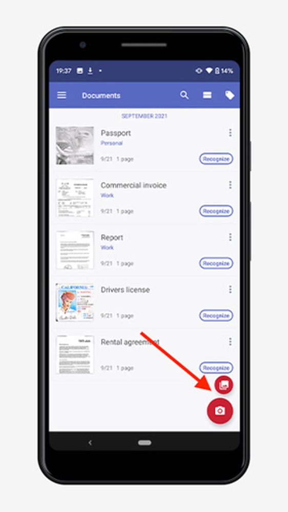 Кнопки камеры и галереи в Android-интерфейсе